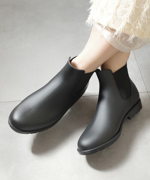 ショセ　サイドゴア　晴雨兼用ブーツ23 TRAVEL SHOES by chausser トラベルシューズバイショセ 晴雨兼用
