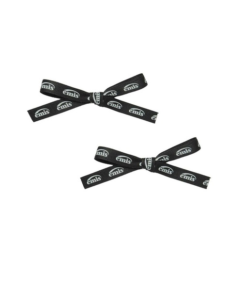 EMIS(イミス)の「NEW LOGO RIBBON HAIR CLIP(ヘアピン・レディース・ブラック/クリーム/ピンク・FREE)」の1枚目の写真