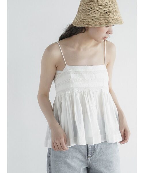FIKA.(フィーカ)の「Lace switched cami tunic(キャミソール・レディース・ブラック/オフホワイト・MEDIUM)」の3枚目の写真