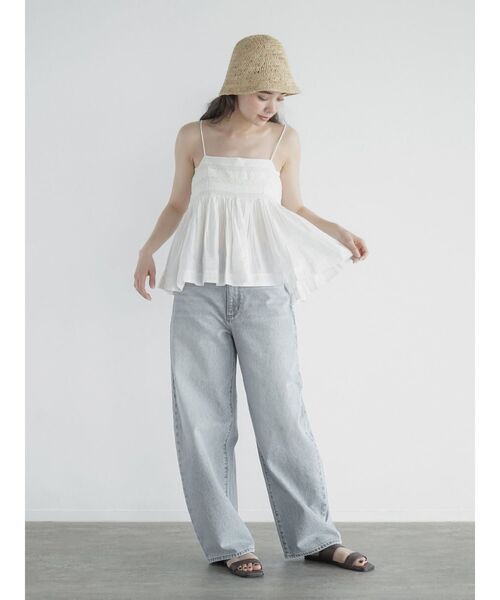 FIKA.(フィーカ)の「Lace switched cami tunic(キャミソール・レディース・ブラック/オフホワイト・MEDIUM)」の9枚目の写真