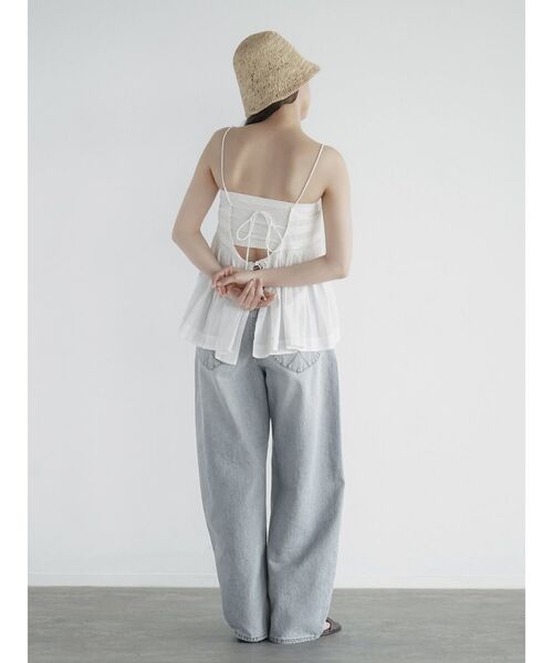 FIKA.(フィーカ)の「Lace switched cami tunic(キャミソール・レディース・ブラック/オフホワイト・MEDIUM)」の11枚目の写真