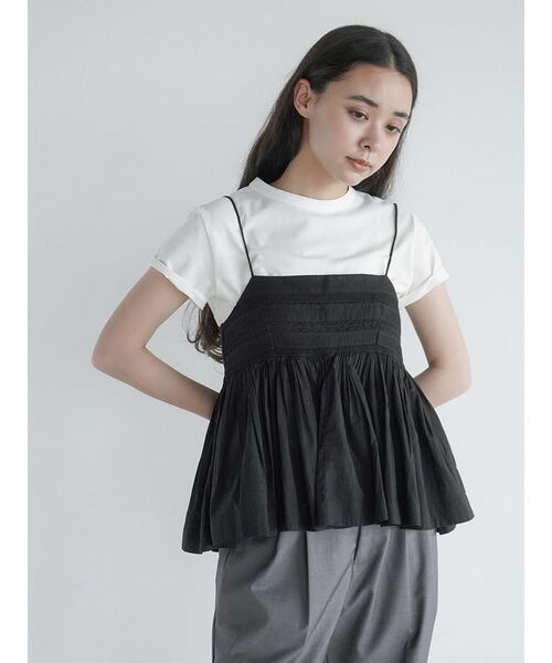FIKA.(フィーカ)の「Lace switched cami tunic(キャミソール・レディース・ブラック/オフホワイト・MEDIUM)」の12枚目の写真