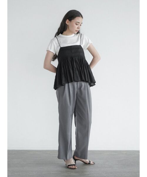 FIKA.(フィーカ)の「Lace switched cami tunic(キャミソール・レディース・ブラック/オフホワイト・MEDIUM)」の17枚目の写真