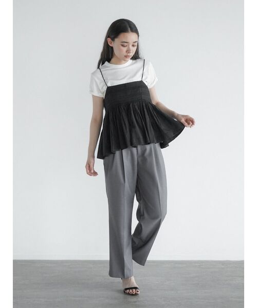 FIKA.(フィーカ)の「Lace switched cami tunic(キャミソール・レディース・ブラック/オフホワイト・MEDIUM)」の18枚目の写真