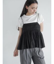 Lace switched cami tunic