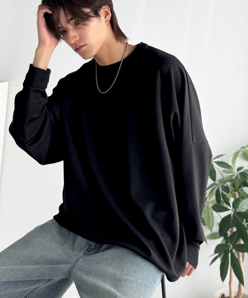 Classical Origin(クラシカルオリジン)の「【Classical Origin】「大人シンプル。」ドルマンスリーブダンボール素材ビックTEE(長袖)/Dolman Cardboard Big Tee(スウェット・メンズ・ブラック/杢グレー/オフホワイト・LARGE/MEDIUM/X-LARGE/SMALL)」の22枚目の写真