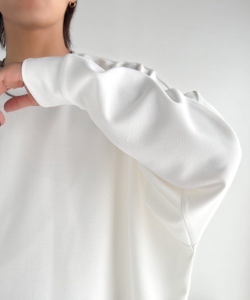 Classical Origin(クラシカルオリジン)の「【Classical Origin】「大人シンプル。」ドルマンスリーブダンボール素材ビックTEE(長袖)/Dolman Cardboard Big Tee(スウェット・メンズ・ブラック/杢グレー/オフホワイト・LARGE/MEDIUM/X-LARGE/SMALL)」の6枚目の写真