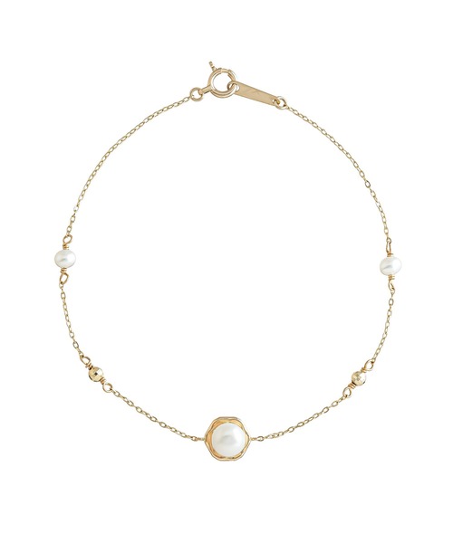 TAKE-UP（テイクアップ）の「K10 タンスイパール ニュアンスステーション ブレスレット( YG)（ブレスレット・レディース・イエローゴールド・FREE）」の5枚目の写真