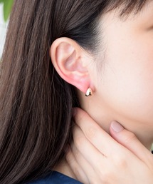 ◆金属アレルギー対応◆◆made in japan◆【痛くない】【落ちにくい】【ストレスフリーな着け心地】 オーバルドロップ ミニループフィットイヤリング