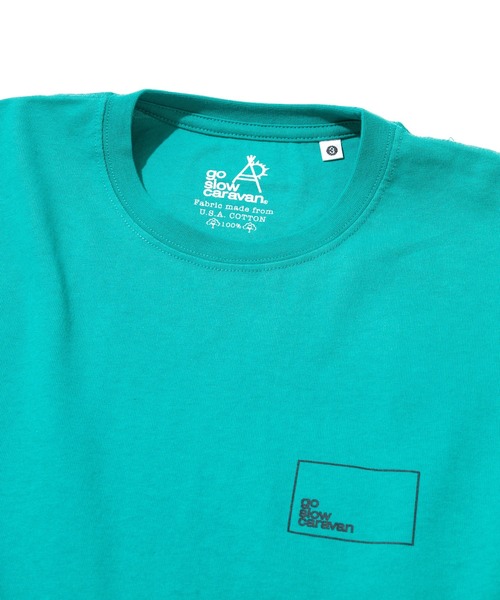 go slow caravan（ゴースローキャラバン）の「USA/C スクエアLOGO バックプリント ゆったり TEE（Tシャツ/カットソー・メンズ・バイオレット/アイボリー/ブラック/ラベンダー/グリーン・MEDIUM/LARGE/X-LARGE）」の6枚目の写真