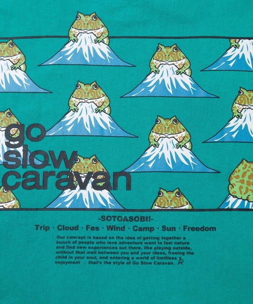 go slow caravan（ゴースローキャラバン）の「USA/C スクエアLOGO バックプリント ゆったり TEE（Tシャツ/カットソー・メンズ・バイオレット/アイボリー/ブラック/ラベンダー/グリーン・MEDIUM/LARGE/X-LARGE）」の11枚目の写真