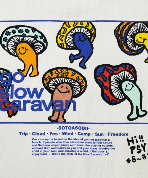 go slow caravan（ゴースローキャラバン）の「USA/C スクエアLOGO バックプリント ゆったり TEE（Tシャツ/カットソー・メンズ・バイオレット/アイボリー/ブラック/ラベンダー/グリーン・MEDIUM/LARGE/X-LARGE）」の17枚目の写真