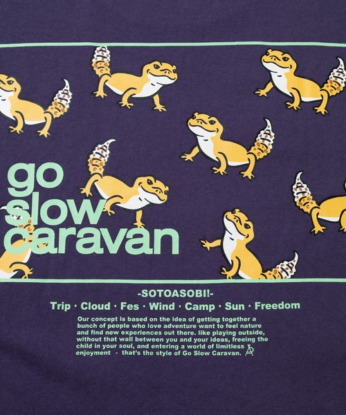 go slow caravan（ゴースローキャラバン）の「USA/C スクエアLOGO バックプリント ゆったり TEE（Tシャツ/カットソー・メンズ・バイオレット/アイボリー/ブラック/ラベンダー/グリーン・MEDIUM/LARGE/X-LARGE）」の20枚目の写真