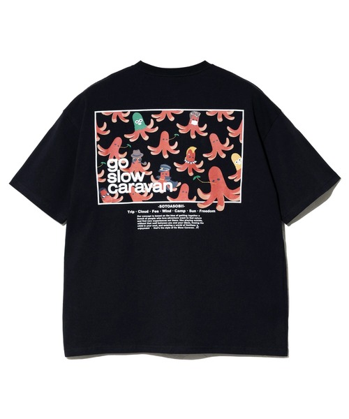 go slow caravan（ゴースローキャラバン）の「USA/C スクエアLOGO バックプリント ゆったり TEE（Tシャツ/カットソー・メンズ・バイオレット/アイボリー/ブラック/ラベンダー/グリーン・MEDIUM/LARGE/X-LARGE）」の22枚目の写真