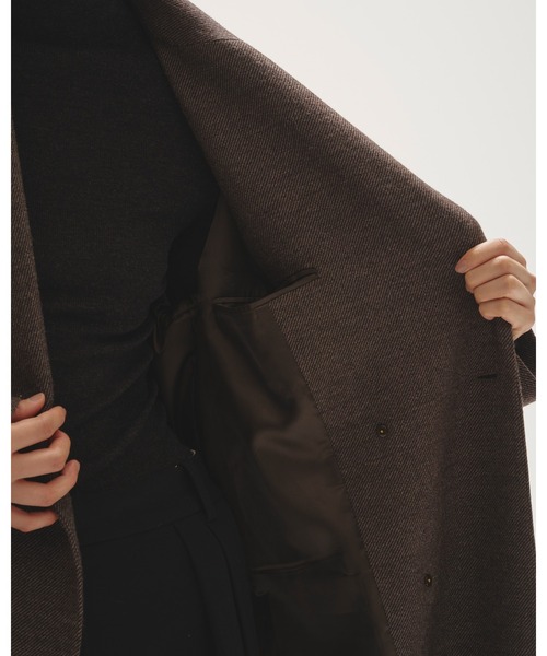 TODAYFUL(トゥデイフル)の「Wool 100% Chester Coat(ステンカラーコート・レディース・ブラック/ダークブラウン・36inch/38inch)」の11枚目の写真