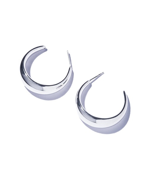 quip queint(クイップクエイント)の「【quip queint】chunky hoop pierce/チャンキー フープ ピアス QU204 ※(ピアス(両耳用)・レディース・シルバー・FREE)」の4枚目の写真
