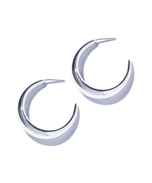 quip queint(クイップクエイント)の「【quip queint】chunky hoop pierce/チャンキー フープ ピアス QU204 ※(ピアス(両耳用)・レディース・シルバー・FREE)」の3枚目の写真