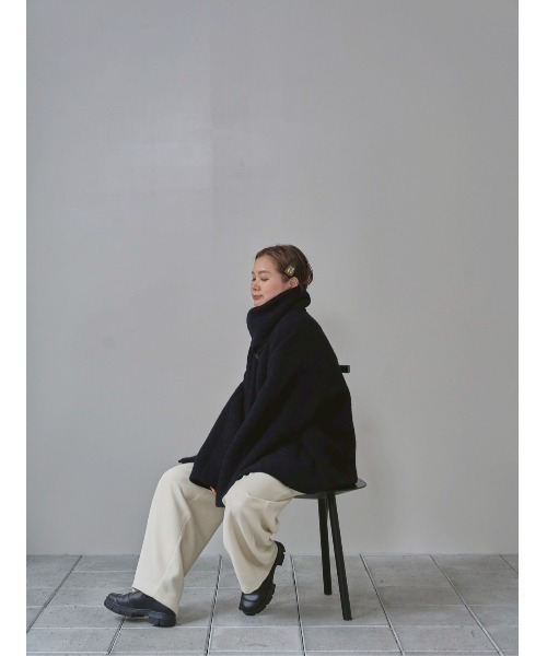 TODAYFUL（トゥデイフル）の「TODAYFUL Standcollar Boucle Jacket（その他アウター・レディース・ブラック/ベージュ・36/38）」の8枚目の写真