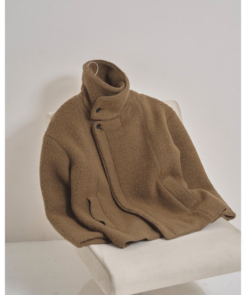 TODAYFUL（トゥデイフル）の「TODAYFUL Standcollar Boucle Jacket（その他アウター・レディース・ブラック/ベージュ・36/38）」の7枚目の写真