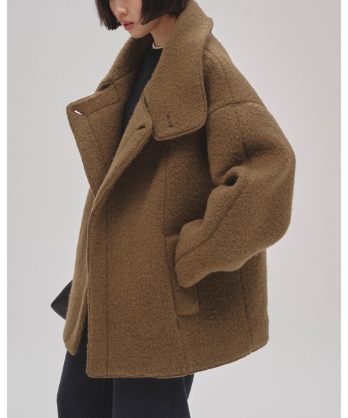 TODAYFUL（トゥデイフル）の「TODAYFUL Standcollar Boucle Jacket（その他アウター・レディース・ブラック/ベージュ・36/38）」の4枚目の写真