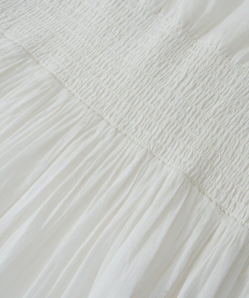 La boutique BonBon（ラブティックボンボン）の「【夏のお上品ワンピース】コットンボイルウエストシャーリングワンピース（ワンピース・レディース・サックスブルー/ホワイト/ネイビー・36/38）」の12枚目の写真