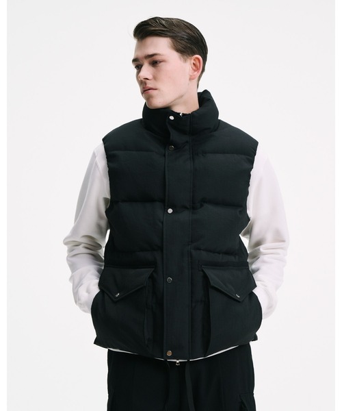 SOPHNET.（ソフネット）の「HOLLOW TUSSAH DOWN VEST（ダウンベスト・メンズ・ブラック/セージグリーン・2/3/1/4）」の14枚目の写真