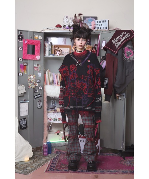 rurumu:(ルルムウ)の「rurumu:/ルルムウ/"rurumu:×KIDILL"check bondage pants(その他パンツ・レディース・ピンク/グレー/その他・LARGE/MEDIUM)」の8枚目の写真