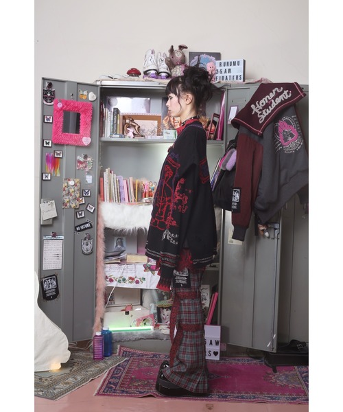 rurumu:(ルルムウ)の「rurumu:/ルルムウ/"rurumu:×KIDILL"check bondage pants(その他パンツ・レディース・ピンク/グレー/その他・LARGE/MEDIUM)」の10枚目の写真