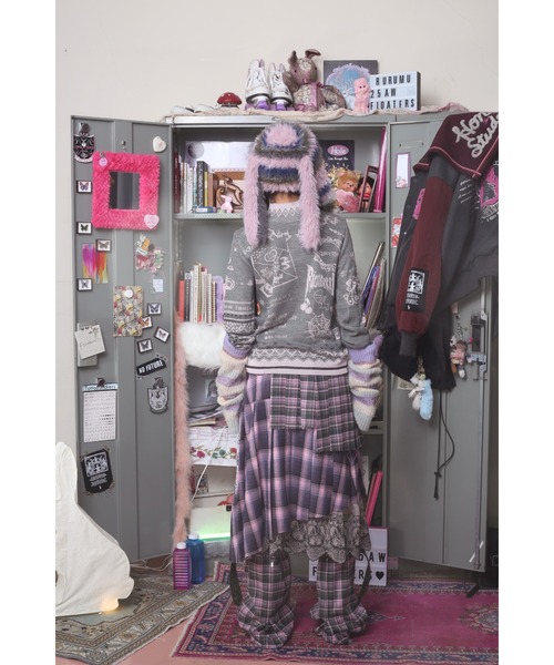 rurumu:(ルルムウ)の「rurumu:/ルルムウ/"rurumu:×KIDILL"check bondage pants(その他パンツ・レディース・ピンク/グレー/その他・LARGE/MEDIUM)」の17枚目の写真