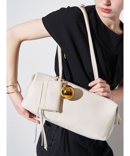 ELENDEEK（エレンディーク）の「フリンジボストンバッグ（ボストンバッグ・レディース・ボルドー/アイボリー/ブラック・FREE）」の5枚目の写真