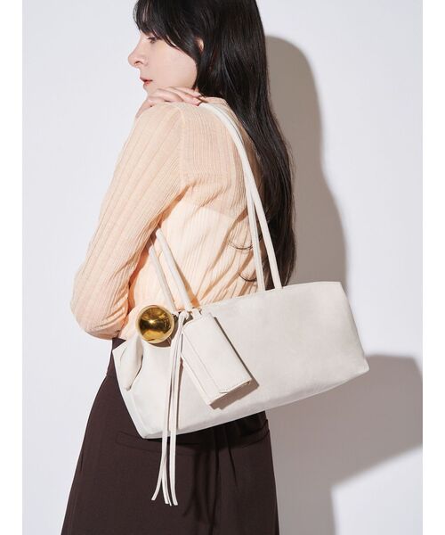 ELENDEEK（エレンディーク）の「フリンジボストンバッグ（ボストンバッグ・レディース・ボルドー/アイボリー/ブラック・FREE）」の7枚目の写真