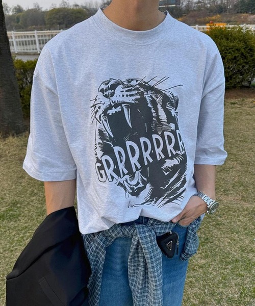 tシャツ 「UNISEX」ASCLO／タイガーシルケットT レディース メンズ UNISEX】ASCLO／タイガーシルケットT（Tシャツ/カットソー