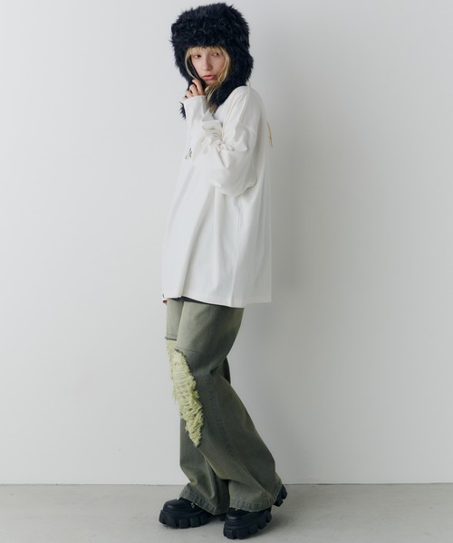 AIVER(アイバー)の「AIVER LAVAハイブリットL/S TEE(Tシャツ/カットソー・メンズ・ホワイト/ブラック/チャコールグレー・MEDIUM/SMALL/LARGE)」の16枚目の写真