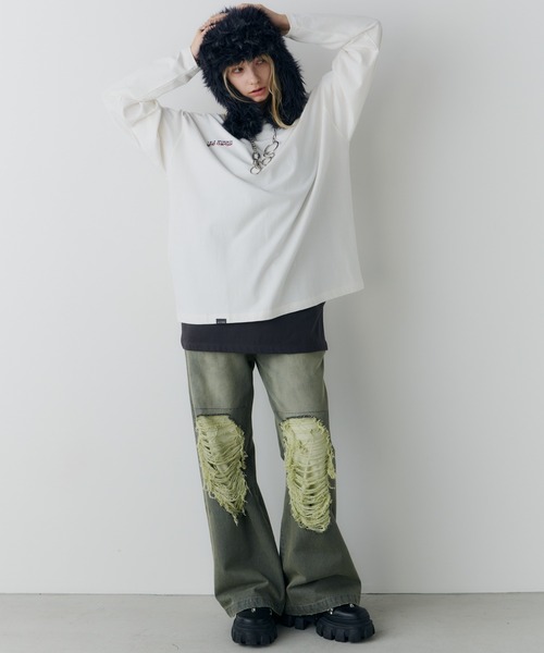 AIVER(アイバー)の「AIVER LAVAハイブリットL/S TEE(Tシャツ/カットソー・メンズ・ホワイト/ブラック/チャコールグレー・MEDIUM/SMALL/LARGE)」の15枚目の写真