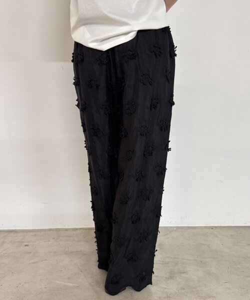 セール】crinkle 3D embroidery rayon pants（その他パンツ