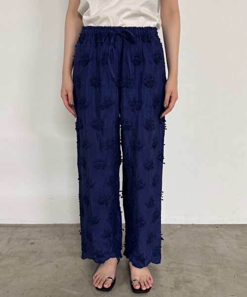セール】crinkle 3D embroidery rayon pants（その他パンツ