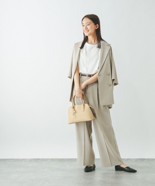 GLOBAL WORK（グローバルワーク）の「汗染み軽減シフォンT/497050（Tシャツ/カットソー・レディース・ホワイト/カーキ/ブラック・MEDIUM/LARGE）」の5枚目の写真