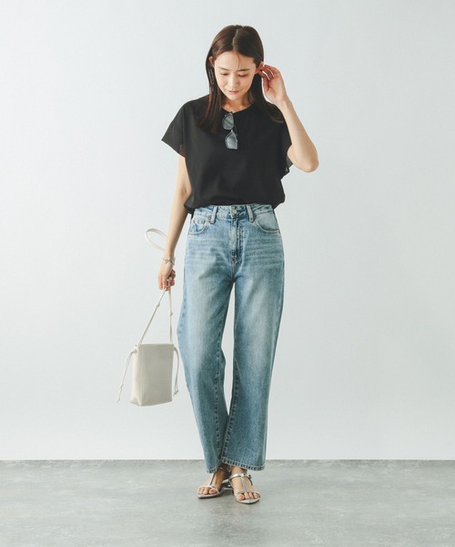 GLOBAL WORK（グローバルワーク）の「汗染み軽減シフォンT/497050（Tシャツ/カットソー・レディース・ホワイト/カーキ/ブラック・MEDIUM/LARGE）」の8枚目の写真