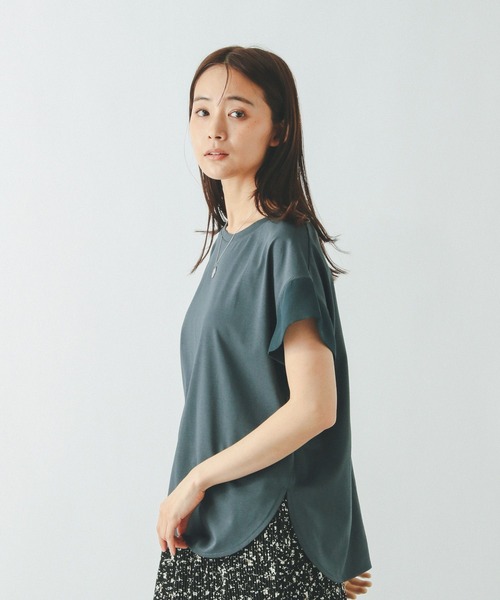 GLOBAL WORK（グローバルワーク）の「汗染み軽減シフォンT/497050（Tシャツ/カットソー・レディース・ホワイト/カーキ/ブラック・MEDIUM/LARGE）」の14枚目の写真