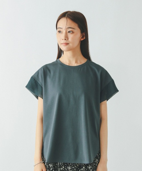 GLOBAL WORK（グローバルワーク）の「汗染み軽減シフォンT/497050（Tシャツ/カットソー・レディース・ホワイト/カーキ/ブラック・MEDIUM/LARGE）」の15枚目の写真