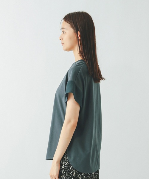 GLOBAL WORK（グローバルワーク）の「汗染み軽減シフォンT/497050（Tシャツ/カットソー・レディース・ホワイト/カーキ/ブラック・MEDIUM/LARGE）」の16枚目の写真