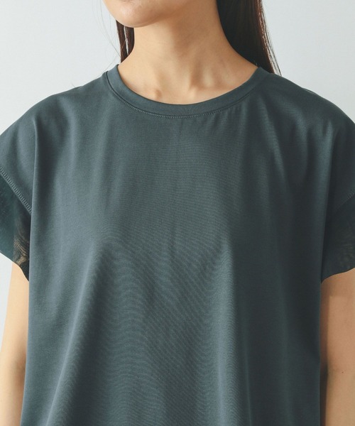 GLOBAL WORK（グローバルワーク）の「汗染み軽減シフォンT/497050（Tシャツ/カットソー・レディース・ホワイト/カーキ/ブラック・MEDIUM/LARGE）」の18枚目の写真