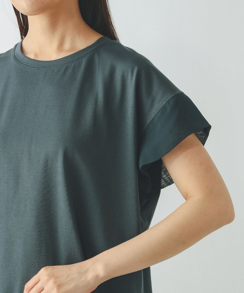 GLOBAL WORK（グローバルワーク）の「汗染み軽減シフォンT/497050（Tシャツ/カットソー・レディース・ホワイト/カーキ/ブラック・MEDIUM/LARGE）」の19枚目の写真