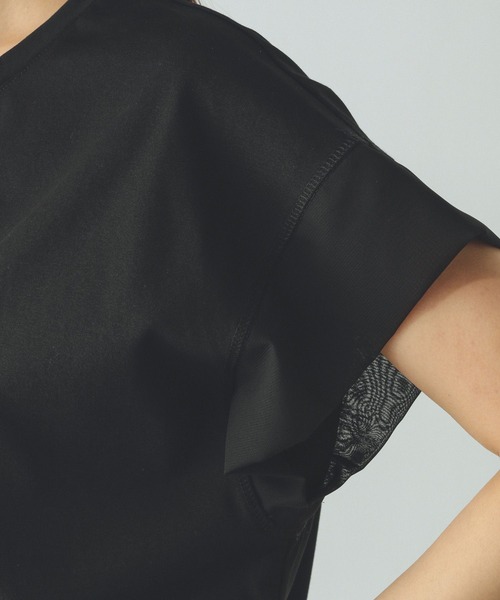 GLOBAL WORK（グローバルワーク）の「汗染み軽減シフォンT/497050（Tシャツ/カットソー・レディース・ホワイト/カーキ/ブラック・MEDIUM/LARGE）」の12枚目の写真