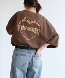 THRASHER | 【THRASHER/スラッシャー】オーバーサイズ ヴィンテージライク ピグメント加工 ハートロゴ 半袖Tシャツ(Tシャツ/カットソー)