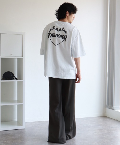 THRASHER（スラッシャー）の「【THRASHER/スラッシャー】オーバーサイズ ヴィンテージライク ピグメント加工  ハートロゴ 半袖Tシャツ（Tシャツ/カットソー・メンズ・ブルーグレー/チャコール/ブラウン/サックスブルー/ピンク・M/L/XL）」の21枚目の写真