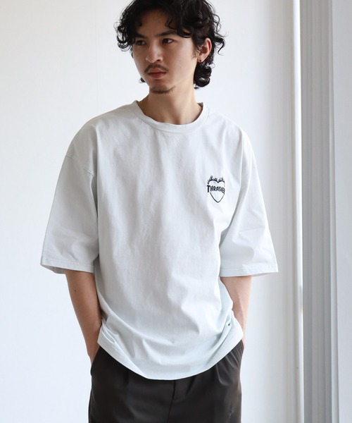 THRASHER（スラッシャー）の「【THRASHER/スラッシャー】オーバーサイズ ヴィンテージライク ピグメント加工  ハートロゴ 半袖Tシャツ（Tシャツ/カットソー・メンズ・ブルーグレー/チャコール/ブラウン/サックスブルー/ピンク・M/L/XL）」の16枚目の写真