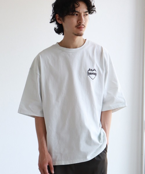 THRASHER（スラッシャー）の「【THRASHER/スラッシャー】オーバーサイズ ヴィンテージライク ピグメント加工  ハートロゴ 半袖Tシャツ（Tシャツ/カットソー・メンズ・ブルーグレー/チャコール/ブラウン/サックスブルー/ピンク・M/L/XL）」の17枚目の写真