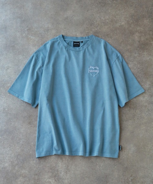 THRASHER（スラッシャー）の「【THRASHER/スラッシャー】オーバーサイズ ヴィンテージライク ピグメント加工  ハートロゴ 半袖Tシャツ（Tシャツ/カットソー・メンズ・ブルーグレー/チャコール/ブラウン/サックスブルー/ピンク・M/L/XL）」の12枚目の写真