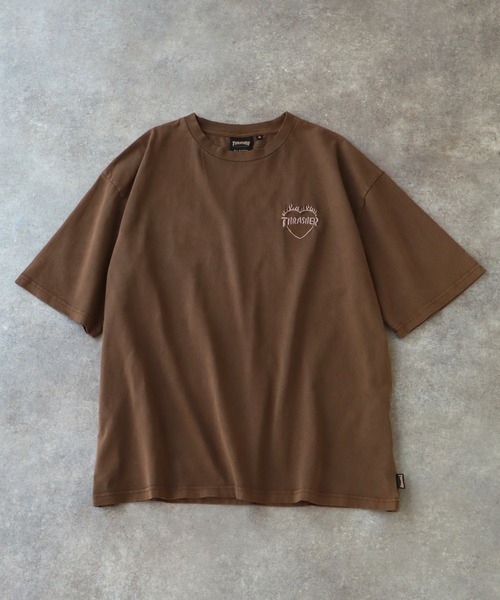 THRASHER（スラッシャー）の「【THRASHER/スラッシャー】オーバーサイズ ヴィンテージライク ピグメント加工  ハートロゴ 半袖Tシャツ（Tシャツ/カットソー・メンズ・ブルーグレー/チャコール/ブラウン/サックスブルー/ピンク・M/L/XL）」の10枚目の写真